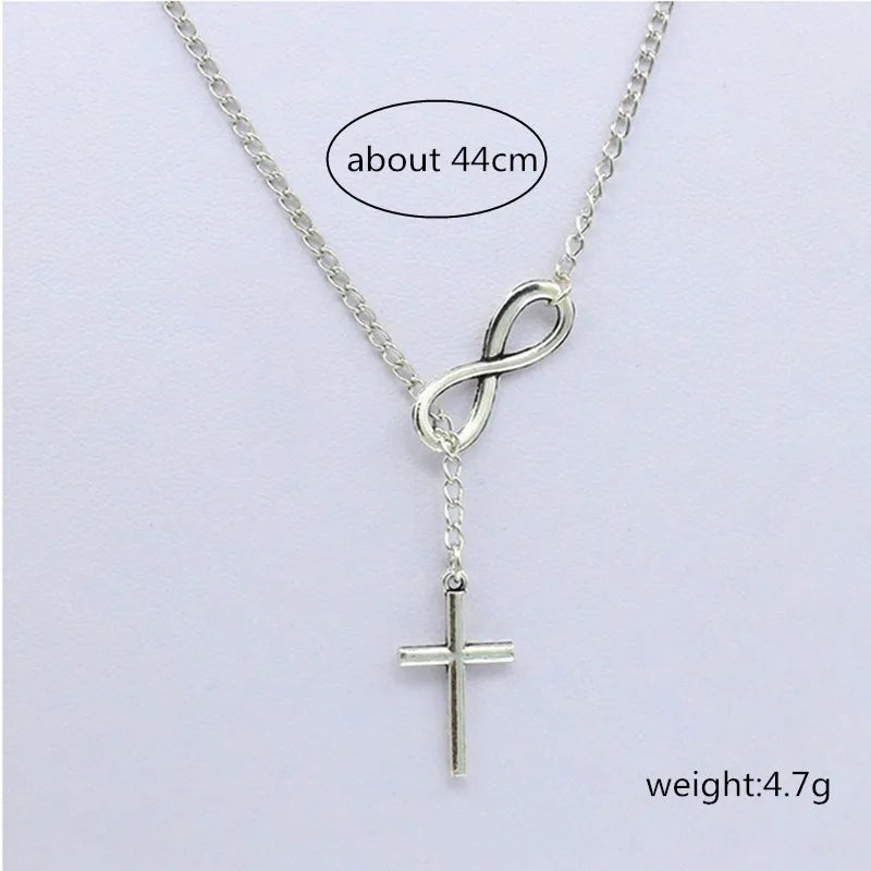 New Gros Collier Femme Multi Layer Necklace Chain Bisuteria Mujer Double Infinity Necklaces Pendants Fashion Neck Jewelry