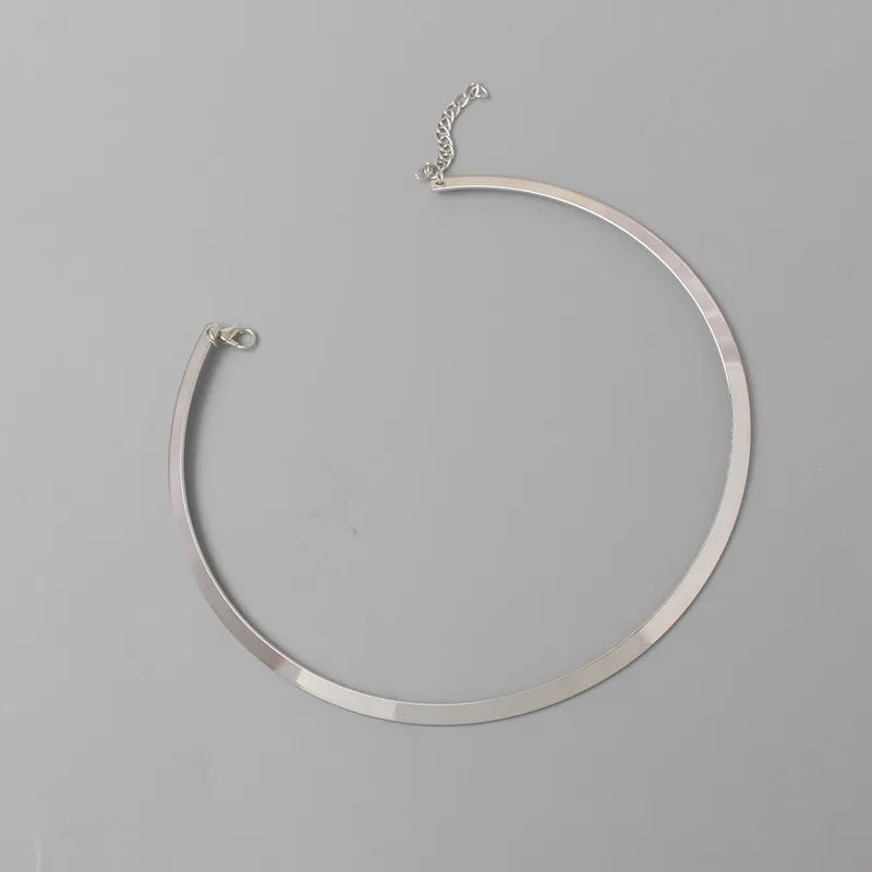 Punk Torques Colar for Women Personality Choker Necklace Circular Punk Collares Necklace Gothic Jewelry Gold Color Bijoux