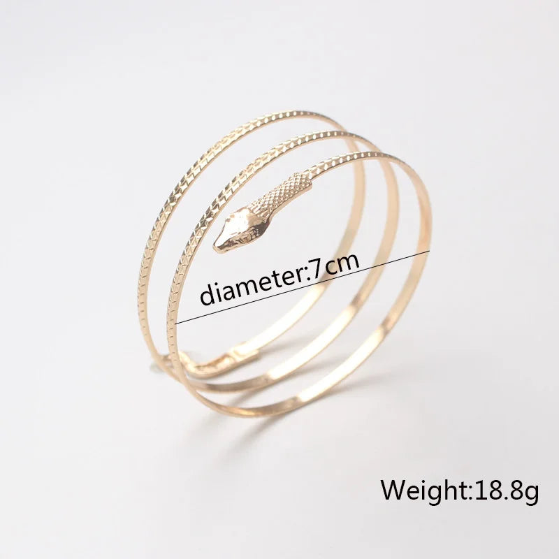 New Exaggerated Twisted Snake Bangles for Women Creative Design Entangled Bangles Personality Female Bangles Fashion Jewelry