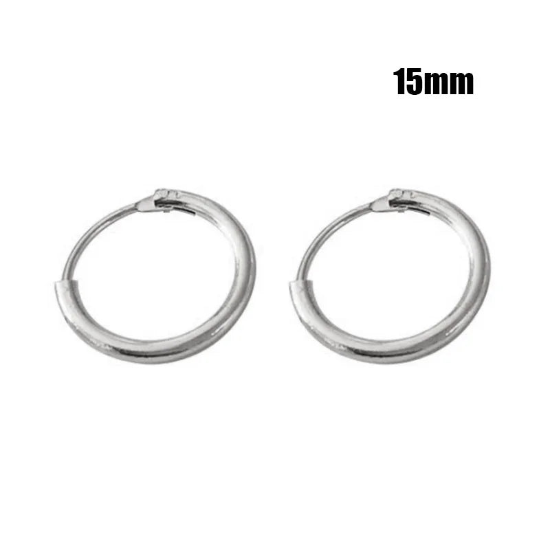 New Hoop Earrings 40mm 60mm 70mm Big Smooth Circle Earrings Basketball Brincos Loop Earrings for Women Jewelry Oorbellen
