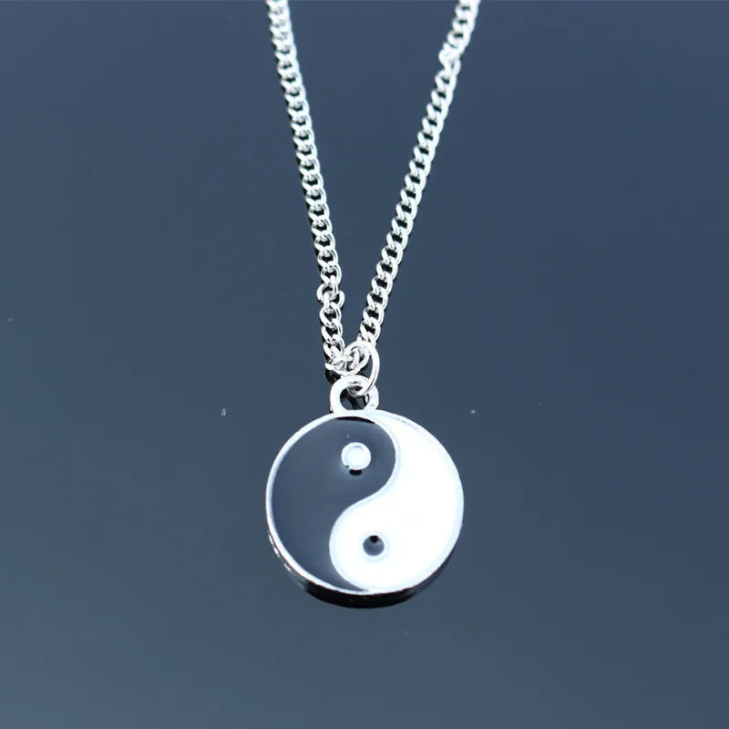New Taichi Pendant Necklaces Bijoux Collares for Women Men Yinyang Ba Gua Necklace China Tattoo Chain Colar Wholesale Neck Decor