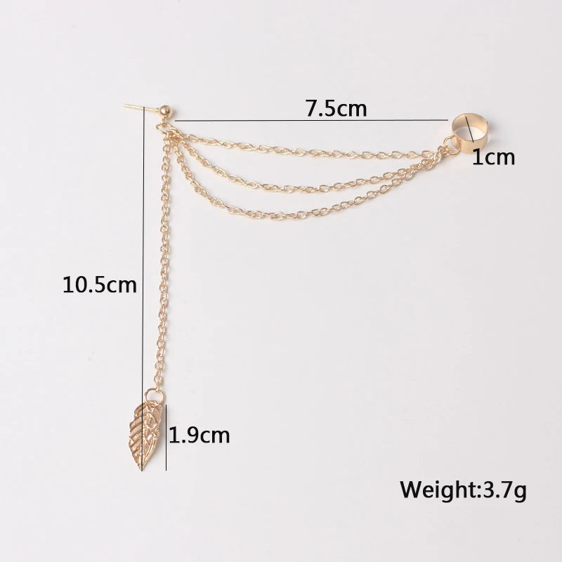 1 PC Leaf Clip Earrings Cool stuff Clip Ear Cuff Earring for Women brincos boucle d'oreille aretes de mujer modernos