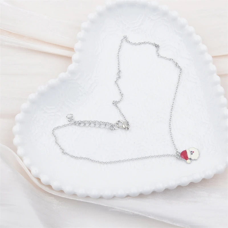 Black Faux Leather Velvet Chokers for Women Short Chain Small Necklaces Punk Skeleton Hand Pendants Collar Christmas Gifts