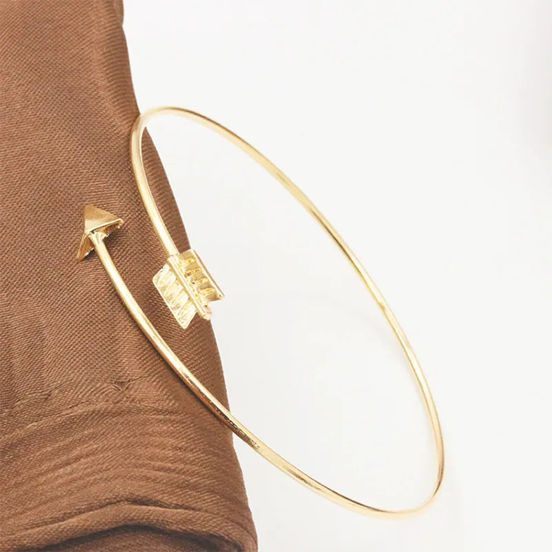 SL152 Gothic Punk Women Ladies Arrow Bangle Cuff Bracelets Jewelry Open Adjustable Arrow Bracelet Bangles Pulseiras Bijoux
