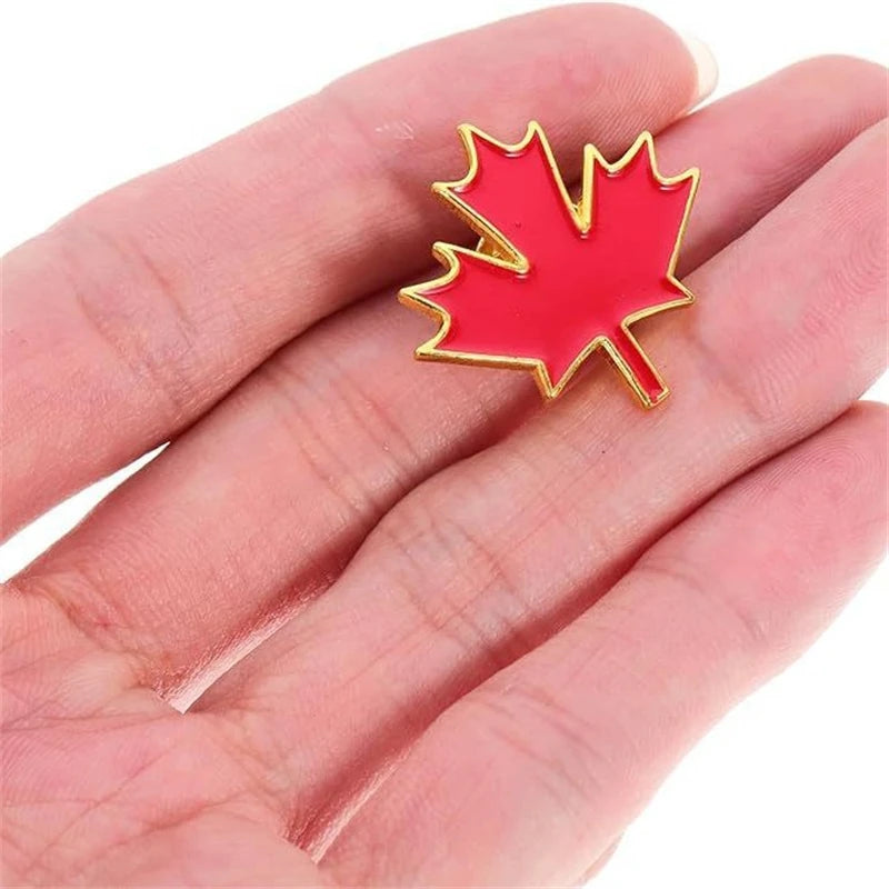 Red Maple Leaf Women's Sweater Brooches for Women Autumn Winter Enamel Pins Bohemian Clothing Metal Pins New Year Gift 2026