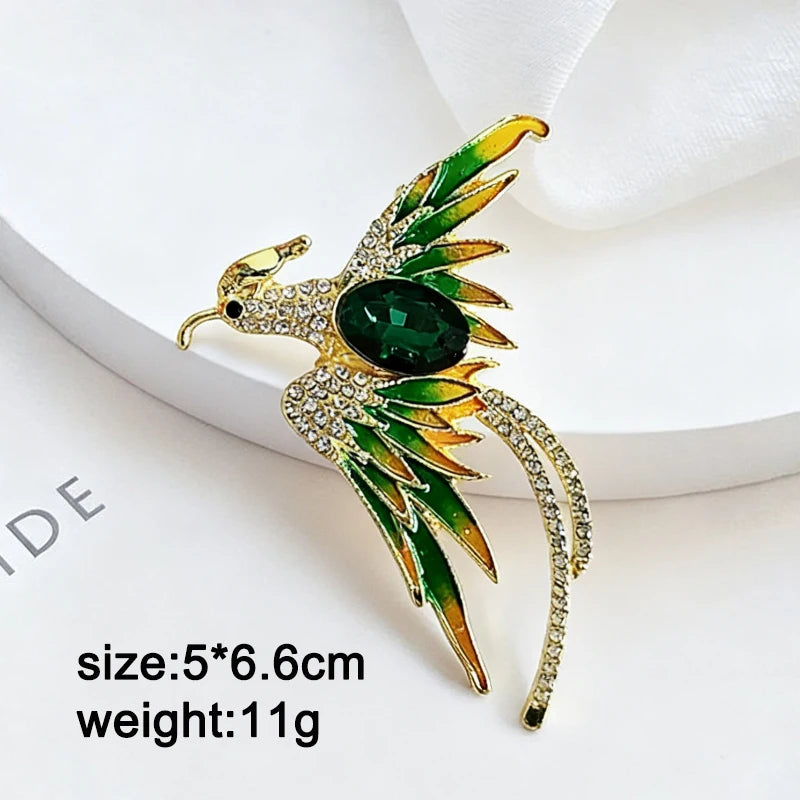 27 Options Women's Brooches Red Black Enamel Heart Shape Crystal Feather Luxury Brooch for Clothing Fashion Clothes Accessories