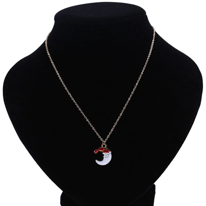 Christmas Pendants Necklaces Earrings Set Socks Tree Drop Earrings for Women brincos e colares Fashion Jewelry 2024 New Year