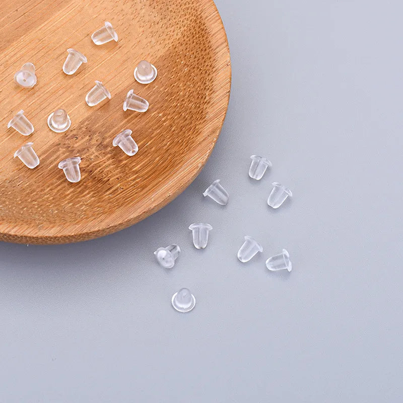 D001 appr. 100pcs/lot Earrings Jewelry Accessories Bullet Plastic Ear Plugging/blocked,Earring back ,DIY
