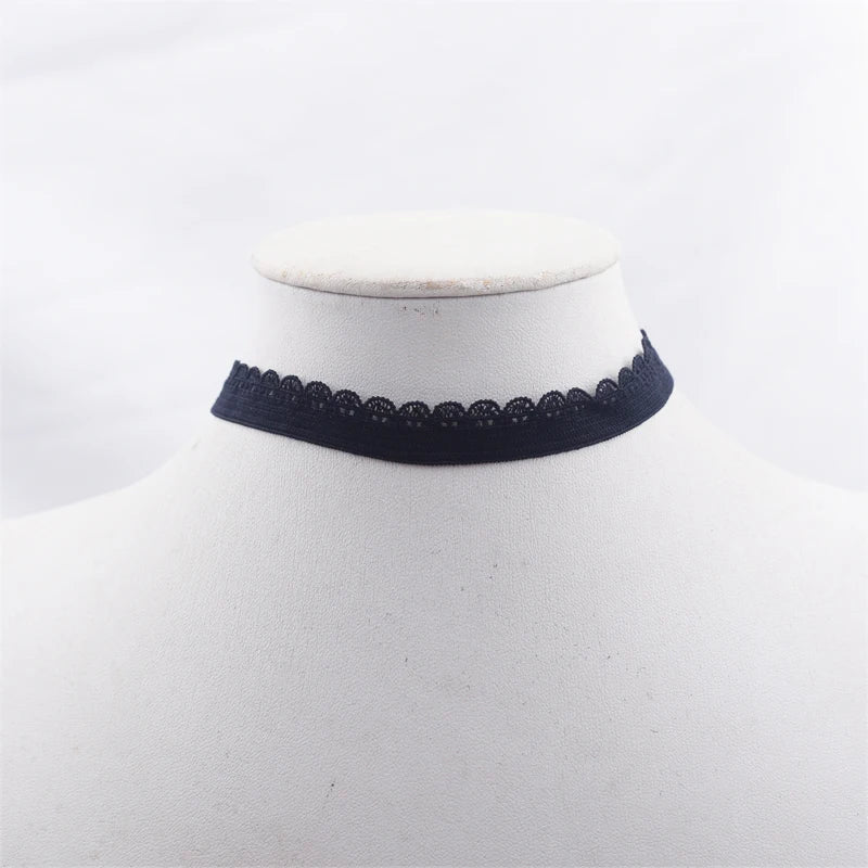 Black Faux Leather Velvet Chokers for Women Short Chain Small Necklaces Punk Skeleton Hand Pendants Collar Christmas Gifts