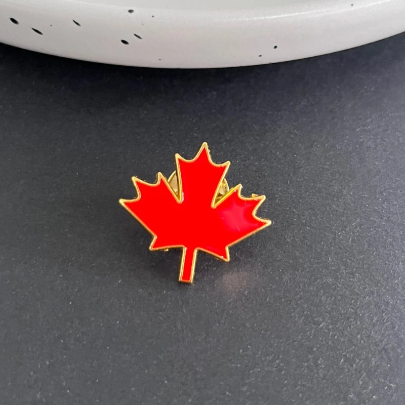 Red Maple Leaf Women's Sweater Brooches for Women Autumn Winter Enamel Pins Bohemian Clothing Metal Pins New Year Gift 2026