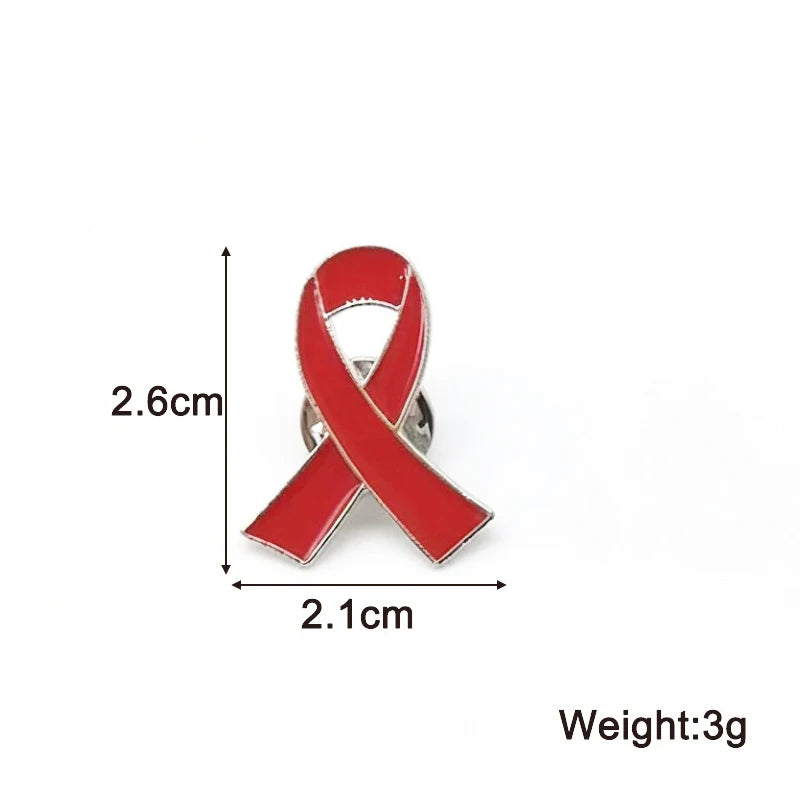 Red Ribbon Shape Women's Brooches Black White Red Enamel Pins for Clothing Small Cross Metal Pins Creative Fashion Brooch