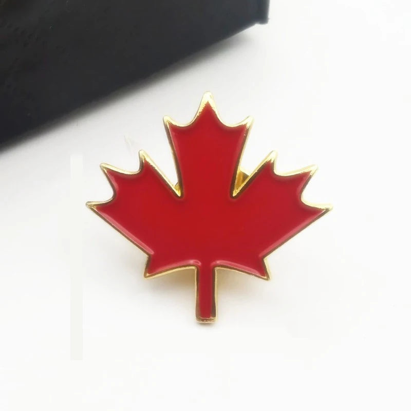 Red Maple Leaf Women's Sweater Brooches for Women Autumn Winter Enamel Pins Bohemian Clothing Metal Pins New Year Gift 2026