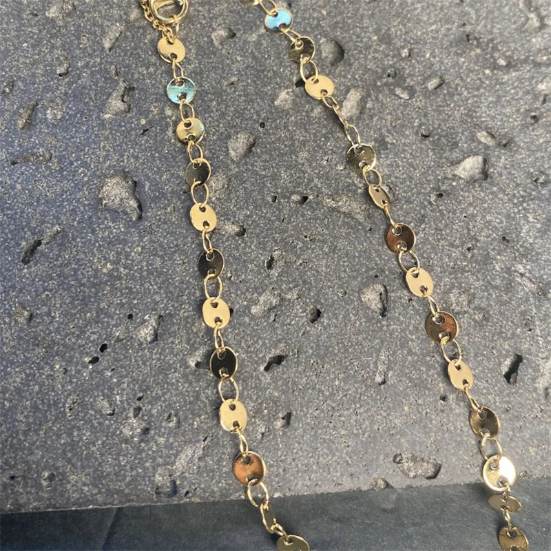 Gold Color Pieces Women's Chokers Short Chain Punk Hiphop Style Personality Summer Hot Sale Neck Jewelry 2024 new in