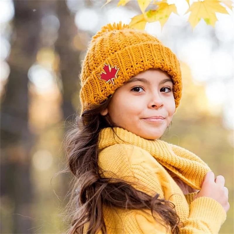 Red Maple Leaf Women's Sweater Brooches for Women Autumn Winter Enamel Pins Bohemian Clothing Metal Pins New Year Gift 2026