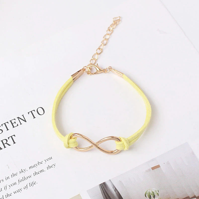 Various Colors Bracelets for Women Pure Hand Infinity Bracelets Jewelry Statement Charm Bracelet Fashion Hand Jewelry