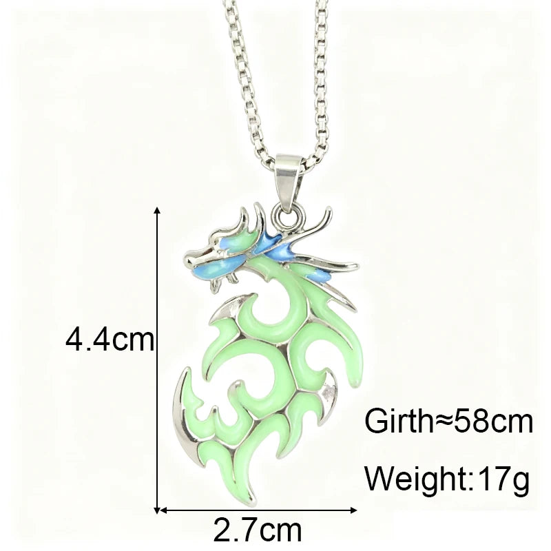 New Exaggerated Women's Necklaces Flame-Dragon Pendants Vintage Hiphop Rock Style Male&Female Necklace Fashion Jewelry 2026